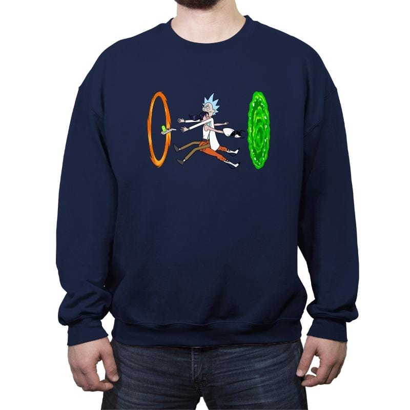 Portal Clash - Crew Neck Sweatshirt Crew Neck Sweatshirt RIPT Apparel Small / Navy