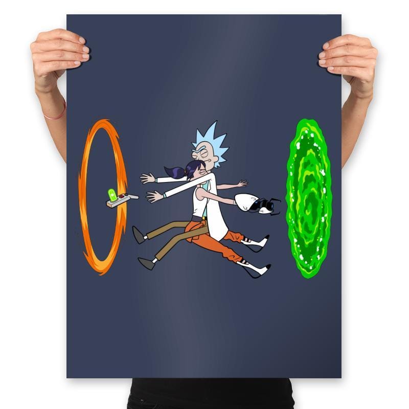 Portal Clash - Prints Posters RIPT Apparel 18x24 / Navy