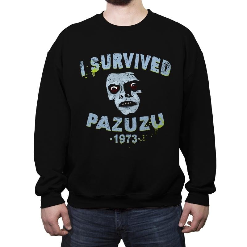 Possession Survivor 1973 - Crew Neck Sweatshirt Crew Neck Sweatshirt RIPT Apparel Small / Black