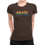 Pride Rock Exclusive - Pride - Womens Premium T-Shirts RIPT Apparel Small / Dark Chocolate