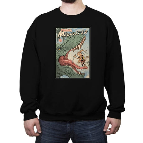 Primal Meowster - Crew Neck Sweatshirt Crew Neck Sweatshirt RIPT Apparel Small / Black