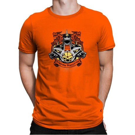 Primorpha Dracozordus - Zordwarts - Mens Premium T-Shirts RIPT Apparel Small / Classic Orange