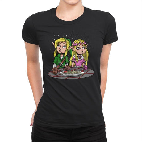 Princess and the Hero - Womens Premium T-Shirts RIPT Apparel Small / Black