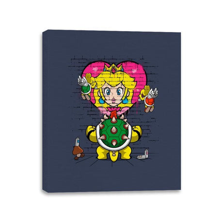 Princess Graffiti - Canvas Wraps Canvas Wraps RIPT Apparel 11x14 / Navy