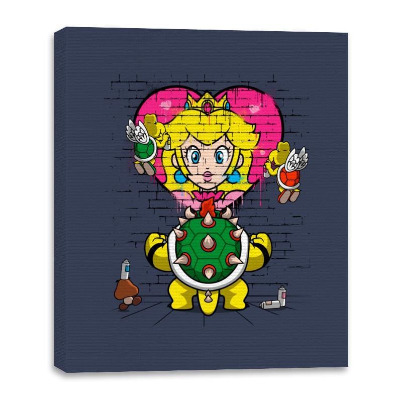 Princess Graffiti - Canvas Wraps Canvas Wraps RIPT Apparel 16x20 / Navy