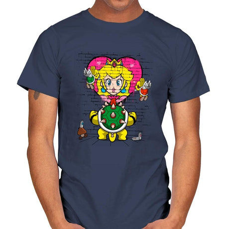 Princess Graffiti - Mens T-Shirts RIPT Apparel Small / Navy