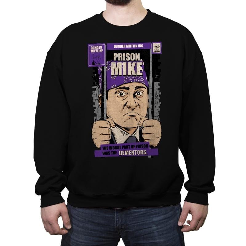 Prison Mike - Crew Neck Sweatshirt Crew Neck Sweatshirt RIPT Apparel Small / Black