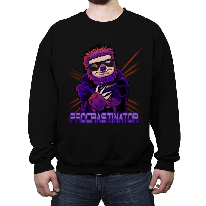 Procastinator - Crew Neck Sweatshirt Crew Neck Sweatshirt RIPT Apparel Small / Black