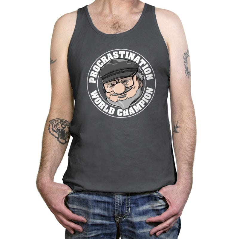 Procrastination Champion - Tanktop Tanktop RIPT Apparel X-Small / Asphalt