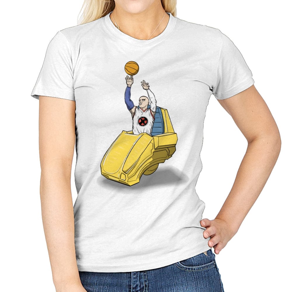 Professor X Jumpshot - Womens T-Shirts RIPT Apparel Small / White