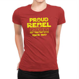 Proud Rebel Scum - Womens Premium T-Shirts RIPT Apparel Small / Red