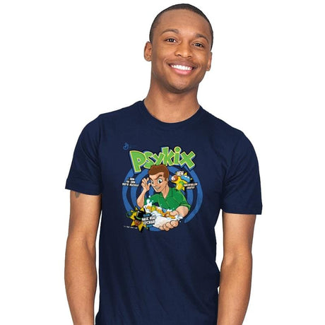 Psykix Cereal - Mens T-Shirts RIPT Apparel Small / Navy