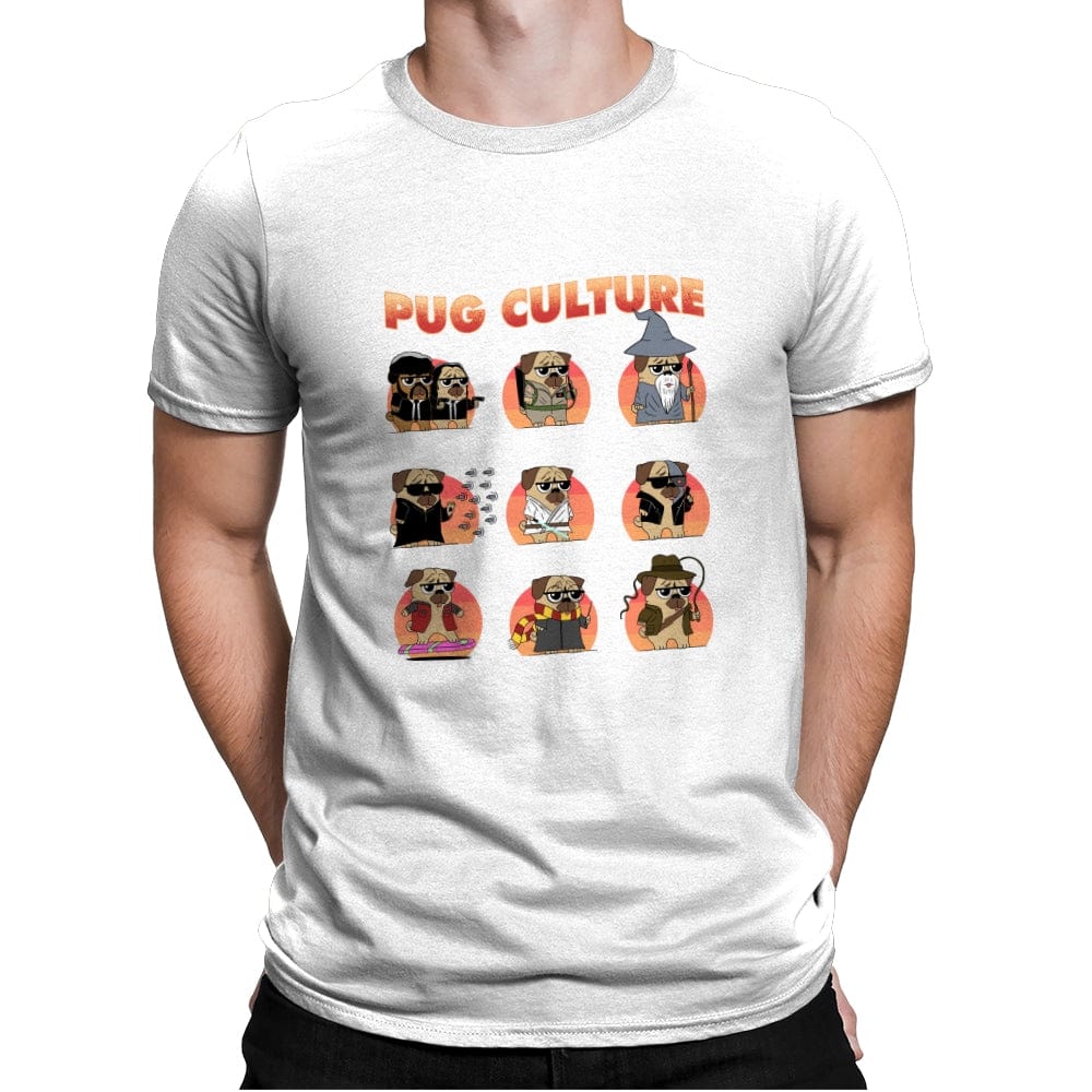 Pug Culture - Movies - Mens Premium T-Shirts RIPT Apparel Small / White