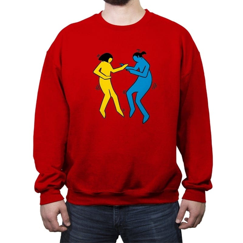 Pulp Fiction Art - Crew Neck Sweatshirt Crew Neck Sweatshirt RIPT Apparel Small / Red