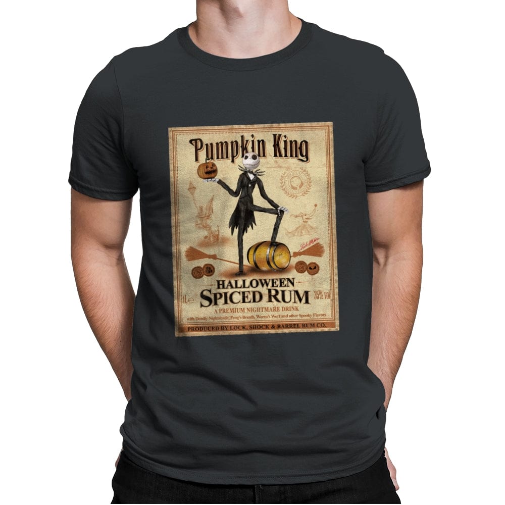 Pumpkin King - Halloween Spiced Rum - Mens Premium T-Shirts RIPT Apparel Small / Heavy Metal