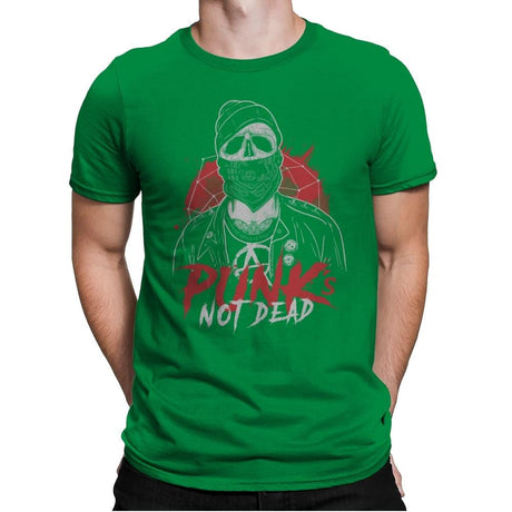 Punk’s Not Dead - Mens Premium T-Shirts RIPT Apparel Small / Kelly