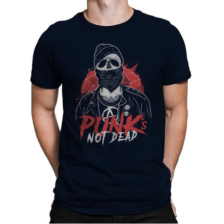 Punk’s Not Dead - Mens Premium T-Shirts RIPT Apparel Small / Midnight Navy