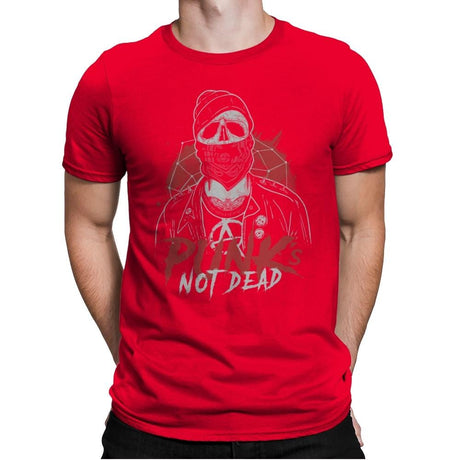 Punk’s Not Dead - Mens Premium T-Shirts RIPT Apparel Small / Red