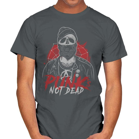 Punk’s Not Dead - Mens T-Shirts RIPT Apparel Small / Charcoal