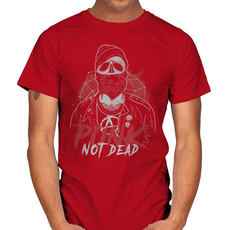 Punk’s Not Dead - Mens T-Shirts RIPT Apparel Small / Red