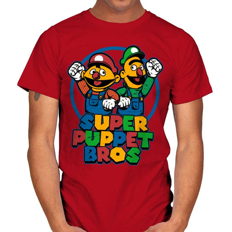 Puppet Bros Game - Mens T-Shirts RIPT Apparel Small / Red