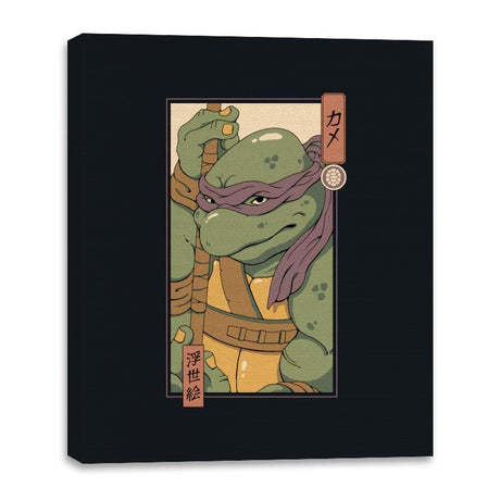 Purple Kame Ninja - Canvas Wraps Canvas Wraps RIPT Apparel 16x20 / Black