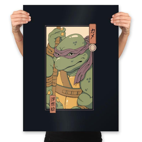 Purple Kame Ninja - Prints Posters RIPT Apparel 18x24 / Black