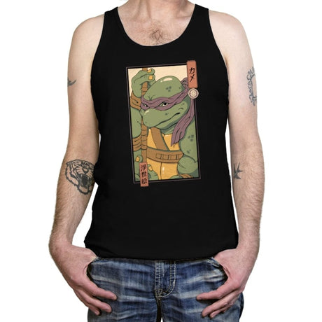 Purple Kame Ninja - Tanktop Tanktop RIPT Apparel X-Small / Black