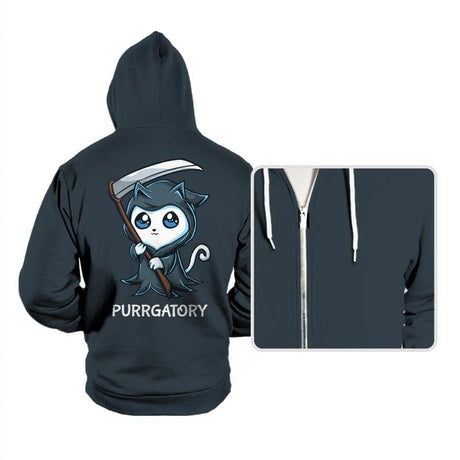 Purrgatory - Hoodies Hoodies RIPT Apparel Small / Dark Gray