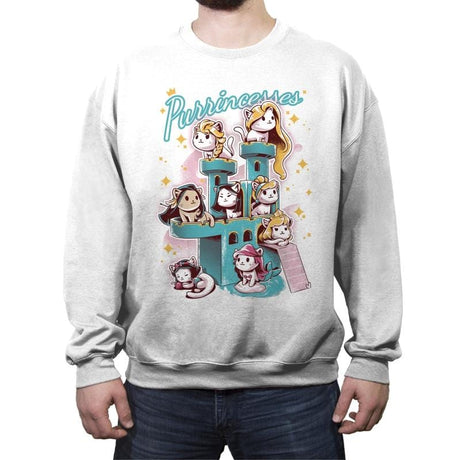 Purrrincess - Crew Neck Sweatshirt Crew Neck Sweatshirt RIPT Apparel Small / White