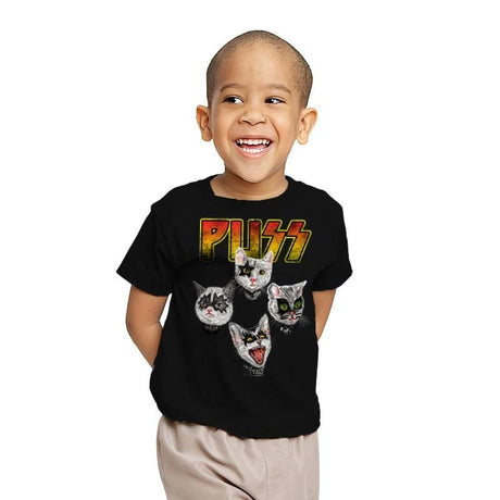 PUSS - Youth T-Shirts RIPT Apparel X-small / Black