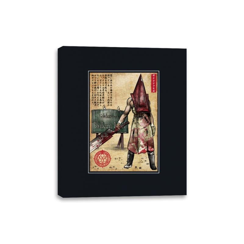 Pyramid Head Woodblock - Canvas Wraps Canvas Wraps RIPT Apparel 8x10 / Black