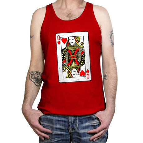 Queen Card - Tanktop Tanktop RIPT Apparel X-Small / Red