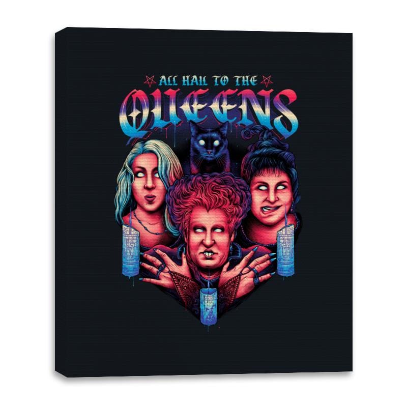 Queens of Halloween - Canvas Wraps Canvas Wraps RIPT Apparel 16x20 / Black