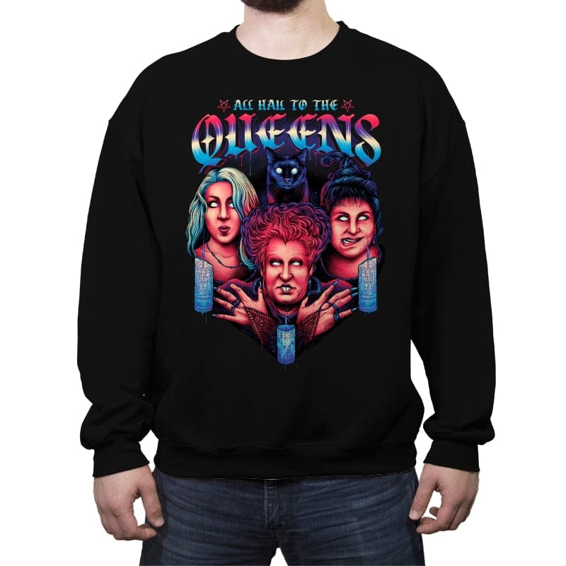 Queens of Halloween - Crew Neck Sweatshirt Crew Neck Sweatshirt RIPT Apparel Small / Black