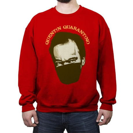 Quentin Quarantino - Crew Neck Sweatshirt Crew Neck Sweatshirt RIPT Apparel Small / Red