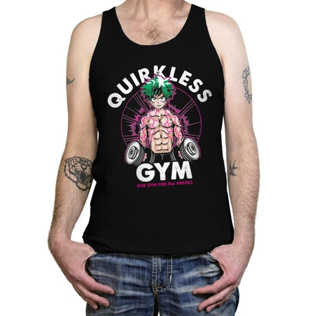 Quirkless Gym - Tanktop Tanktop RIPT Apparel X-Small / Black