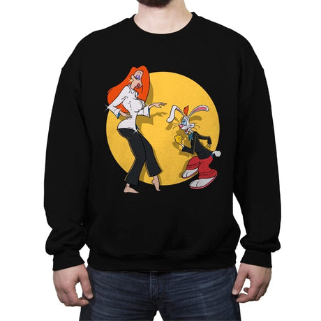 Rabbit Fiction - Crew Neck Sweatshirt Crew Neck Sweatshirt RIPT Apparel Small / Black