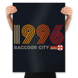 Raccoon City 1996 - Prints Posters RIPT Apparel 18x24 / Black