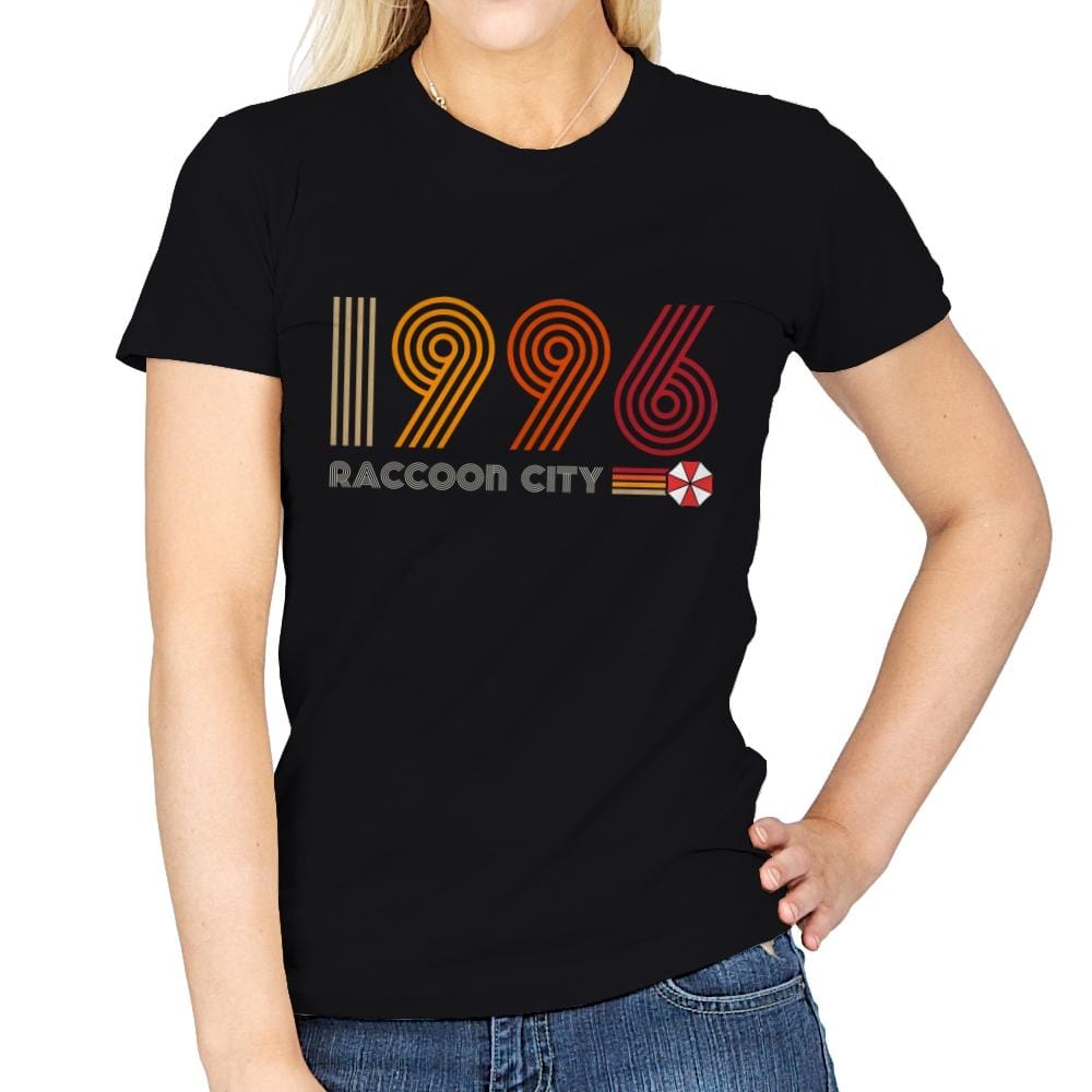 Raccoon City 1996 - Womens T-Shirts RIPT Apparel Small / Black