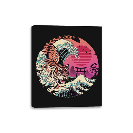 Rad Tiger Wave - Canvas Wraps Canvas Wraps RIPT Apparel 8x10 / Black