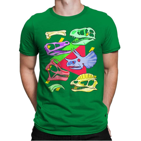 Radical Dinos - Mens Premium T-Shirts RIPT Apparel Small / Kelly