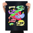 Radical Dinos - Prints Posters RIPT Apparel 18x24 / Black