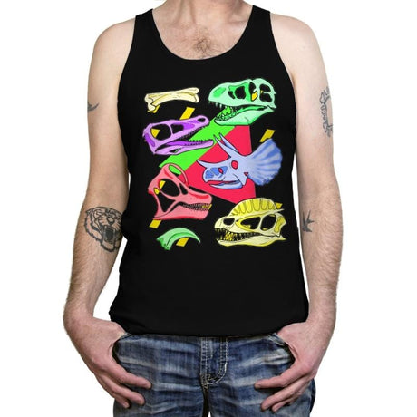 Radical Dinos - Tanktop Tanktop RIPT Apparel X-Small / Black