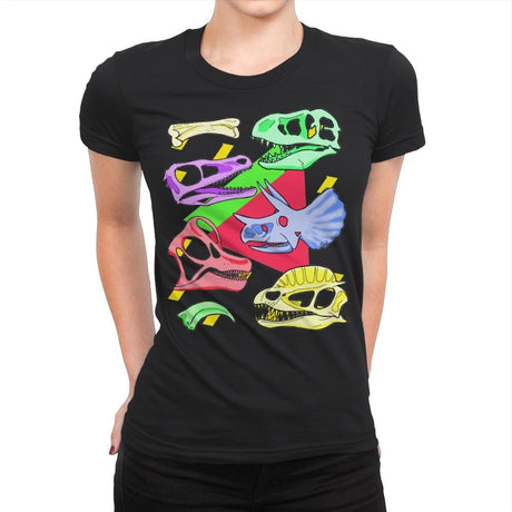 Radical Dinos - Womens Premium T-Shirts RIPT Apparel Small / Black