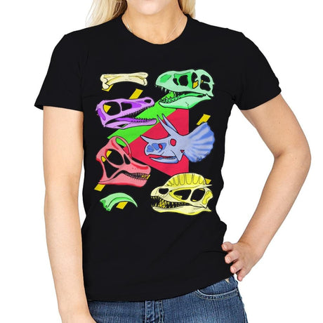 Radical Dinos - Womens T-Shirts RIPT Apparel Small / Black