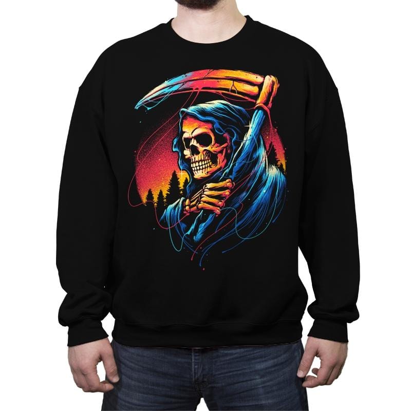 Rainbow Reaper - Crew Neck Sweatshirt Crew Neck Sweatshirt RIPT Apparel Small / Black