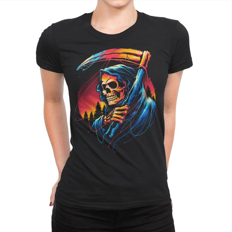 Rainbow Reaper - Womens Premium T-Shirts RIPT Apparel Small / Black