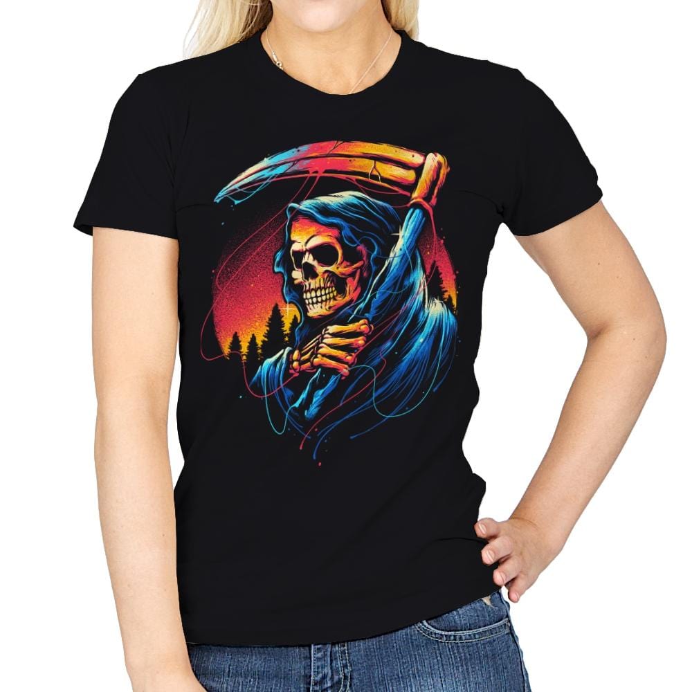 Rainbow Reaper - Womens T-Shirts RIPT Apparel Small / Black