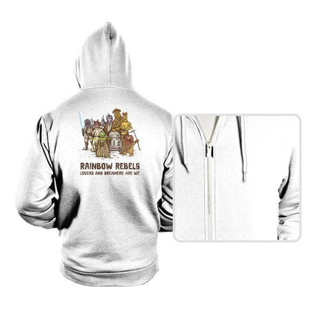 Rainbow Rebels - Hoodies Hoodies RIPT Apparel Small / White